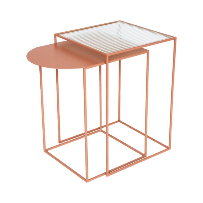 mesa lateral oslo terracota para decorar casa