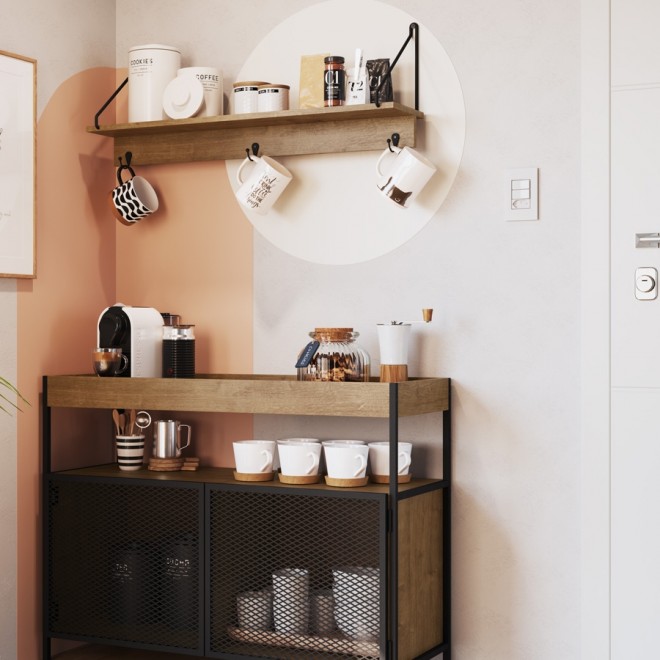 Prateleira Flix Vermont com Preto