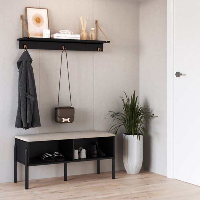 Prateleira Flix Nero com Dourado