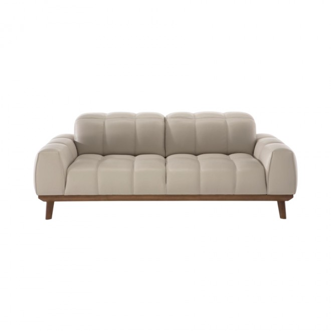 Sofá Natuzzi 2 Lugares Paradiso em Couro Natural Off White