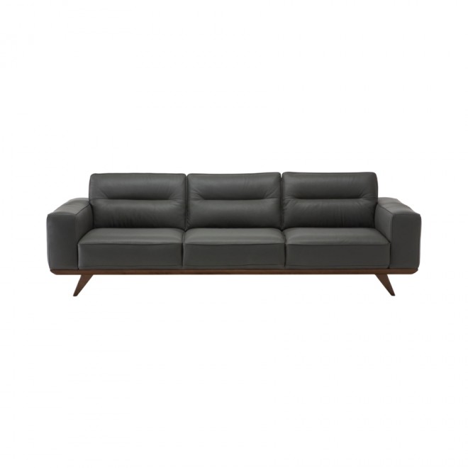 Sofá Natuzzi Vivace em Couro Natural Preto