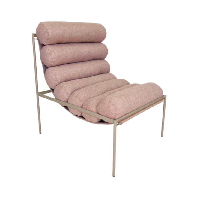 Poltrona Rolos Quartzo - Base Taupe