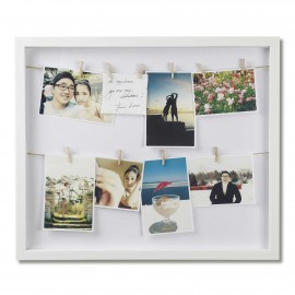 Mural de Fotos Clothesline - Branco