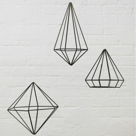 Conjunto de Decoração Prisma Preto