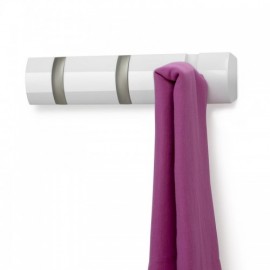 Gancho de parede triplo Flip Branco