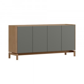 BUFFET 4 PORTAS 1 GAVETA METRA CARVALHO COM VERDE ACINZENTADO