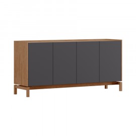 BUFFET 4 PORTAS 1 GAVETA METRA TAUARI COM CINZA GRAFITE