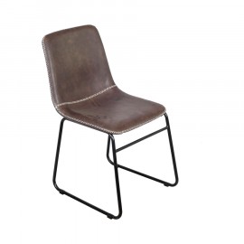 Cadeira Axis Eco Leather Café