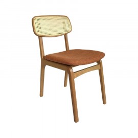 Cadeira com Encosto de Palhinha Milo Terracota