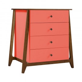 Cômoda 4 Gavetas Floripa Coral