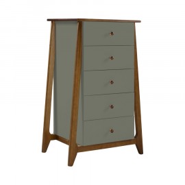 Cômoda 5 Gavetas Floripa Cinza