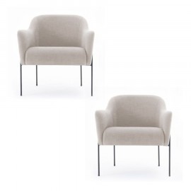Conjunto de 2 Poltronas Ronda Cru