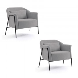 Conjunto de 2 Poltronas Tokio Cinza