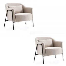 Conjunto de 2 Poltronas Tokio Marfim