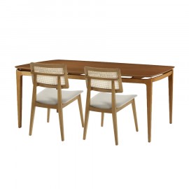 Conjunto de Mesa de Jantar Olímpia + Cadeiras Búzios de Palhinha 