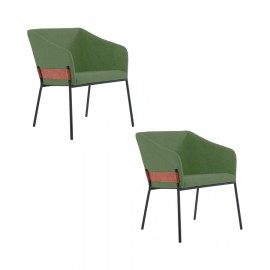 Conjunto de 2 Poltronas Áries Verde