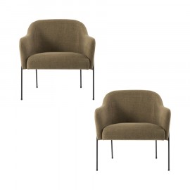 Conjunto de 2 Poltronas Ronda Tricot Verde