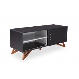Rack Itaim Preto com Porta de Correr Preto