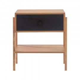 Mesa de Cabeceira Pine Dual Com Gaveta Preto