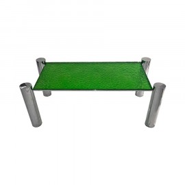 Mesa de Centro Tiago Vidro Martelado Verde