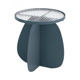 Mesa Lateral Carambola Baixa Azul Névoa