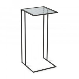 Mesa Lateral Gatsby Vidro Canelado