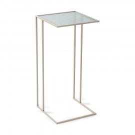 Mesa Lateral Gatsby Vidro Canelado