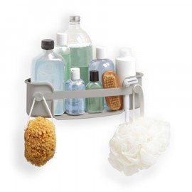 Organizador de Banheiro de Canto Flex Gel-Lock Cinza