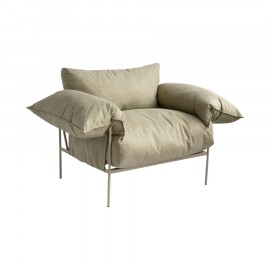 Poltrona Asa Dark Sage Base Taupe