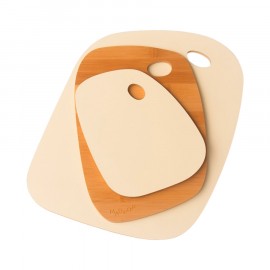 Conjunto de Tábuas de Corte Seixo Creme 